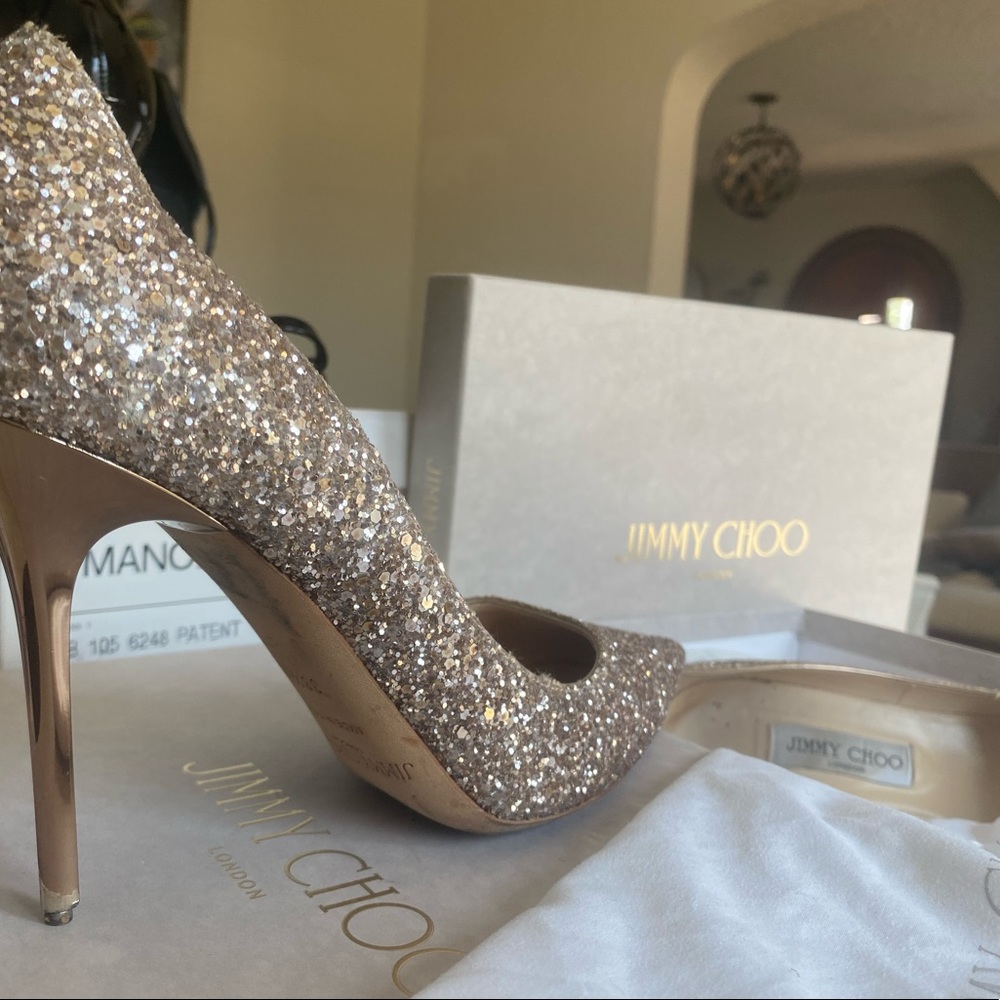 Jimmy Choo Glitter Heels